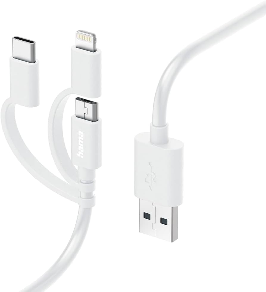 HAMA 3-in-1 Multi Charging Cable 1M White