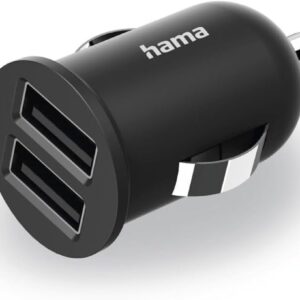 HAMA Dual USB Charger 2.4A UK Plug Black