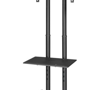 HAMA Mobile TV Trolley Stand with Castors for up to 75 Inch Displays Black