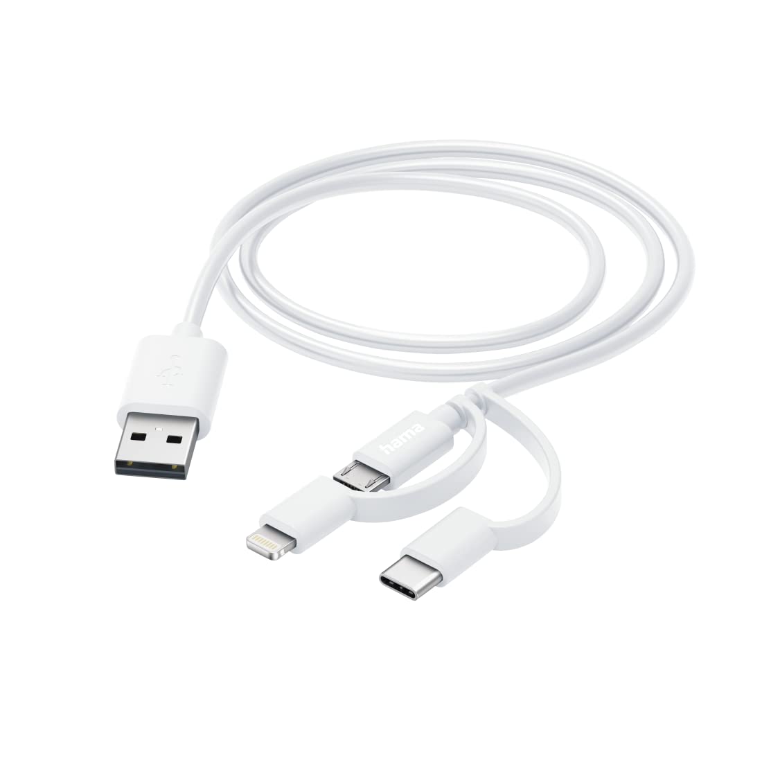 HAMA 3-in-1 Multi Charging Cable 1M White - Image 2