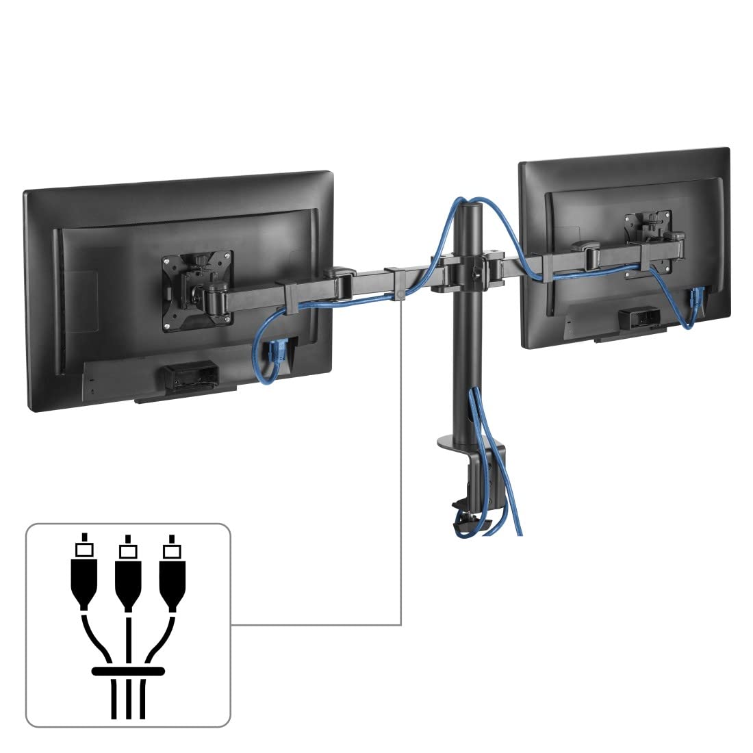 HAMA Height Adjustable Monitor Mount 13-35 Inch White - Image 2