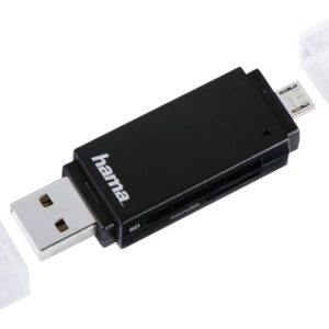 HAMA Basic USB 2.0 OTG Card Reader Black