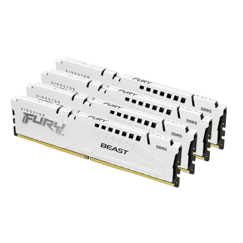 Kingston FURY Beast 64GB (4x16GB) DDR5 5600MHz CL40 White RGB Desktop Memory Kit