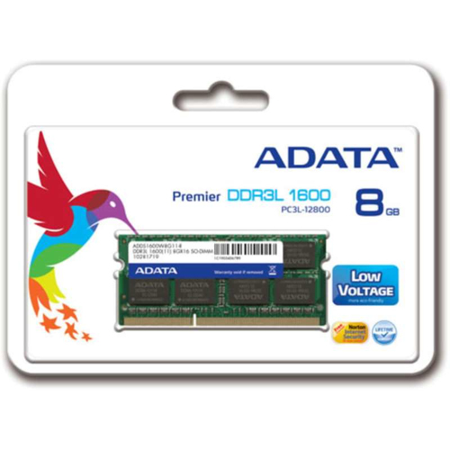 ADATA Premier 8GB DDR3L 1600MHz SODIMM Laptop Memory