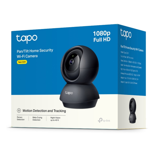 TP-Link Tapo C201 Pan/Tilt Security WiFi Camera Black - Image 2