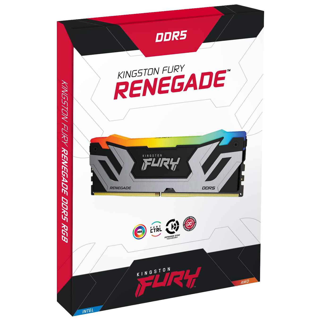 Kingston FURY Renegade RGB 48GB (2x24GB) DDR5 8400MHz CL40 Memory Kit - Silver - Image 2