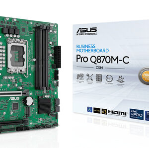 ASUS PRO Q870M-C-CSM Micro-ATX Motherboard Intel LGA 1851 Socket