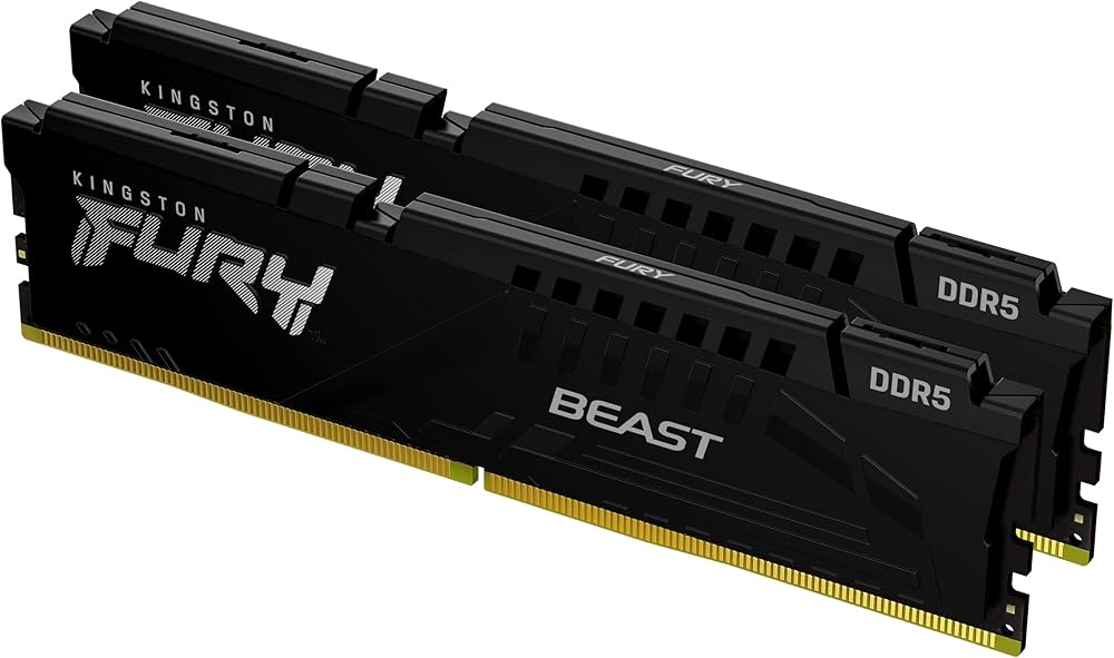 Kingston FURY Beast 64GB (2x32GB) DDR5 6000MHz CL30 Desktop Memory Kit - Black - Image 4
