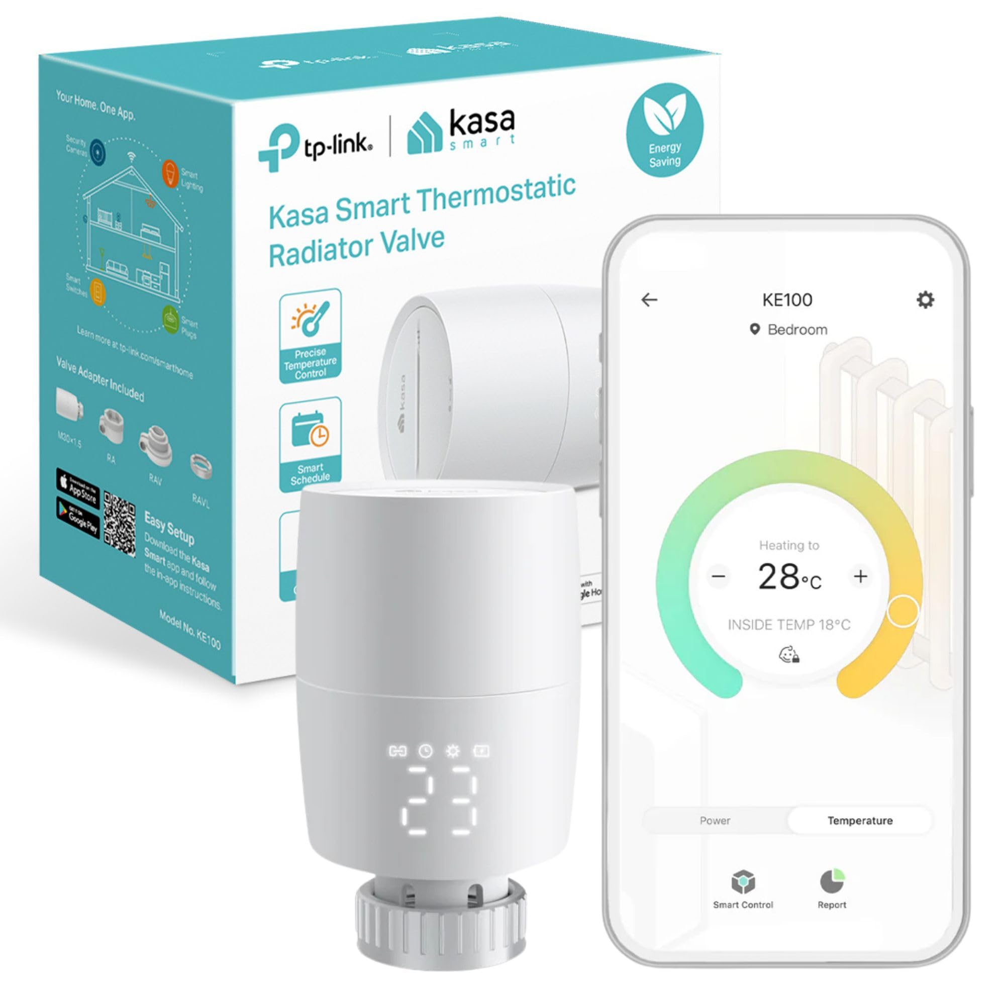 TP-Link Kasa KE100 Smart Thermostatic Radiator Valve Kit - Image 3