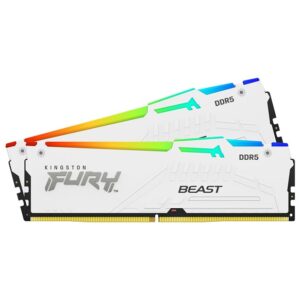 Kingston FURY Beast 64GB (2x32GB) DDR5 6000MHz CL36 RGB Memory Kit White