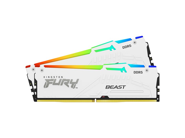 Kingston FURY Beast 64GB (2x32GB) DDR5 6000MHz CL36 RGB Memory Kit White