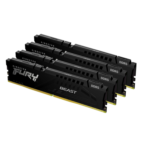 Kingston FURY Beast 64GB (4x16GB) DDR5 5200MHz CL40 Memory Kit Black