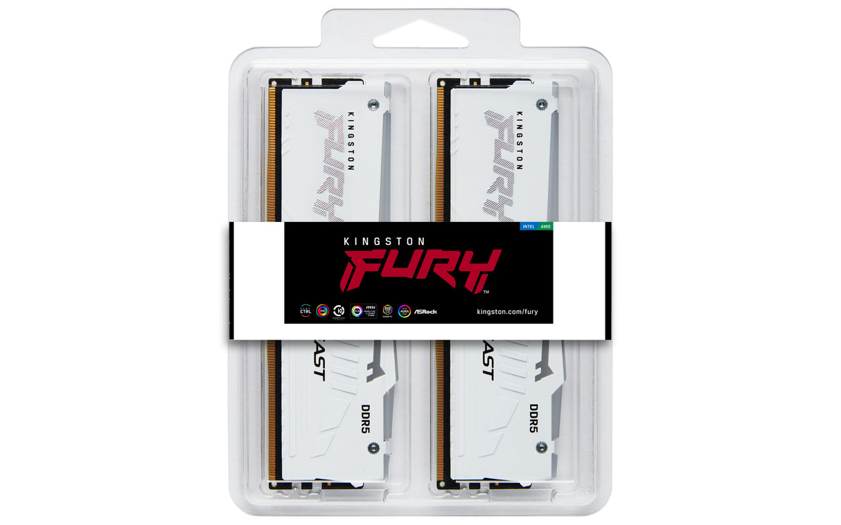 Kingston FURY Beast 32GB (2x16GB) DDR5 5600MHz CL36 Memory Kit White - Image 3