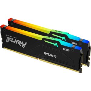 Kingston FURY Beast RGB 32GB (2x16GB) DDR5 5600MHz CL40 Desktop Memory Kit