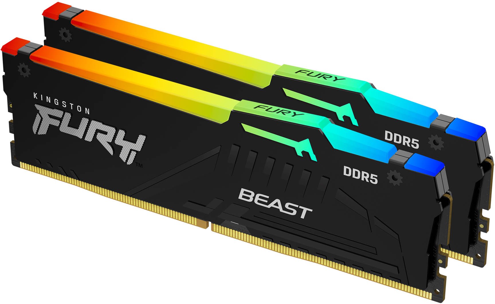 Kingston FURY Beast RGB 64GB (2x32GB) DDR5 5200MHz CL40 Desktop Memory Kit