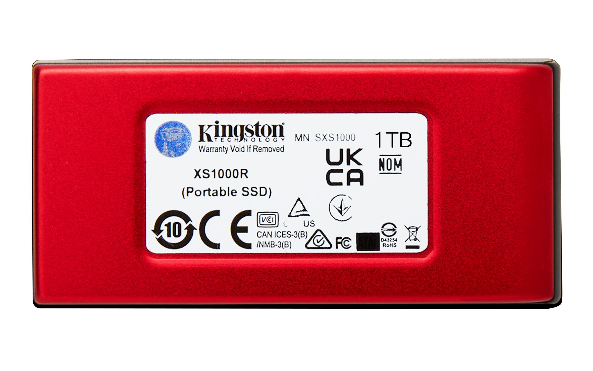 Kingston XS1000 1TB External SSD USB 3.2 Gen 2 - Red - Image 3