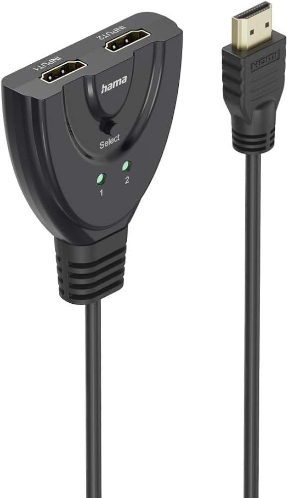 HAMA 4K HDMI 2x1 Toggle Switch Black