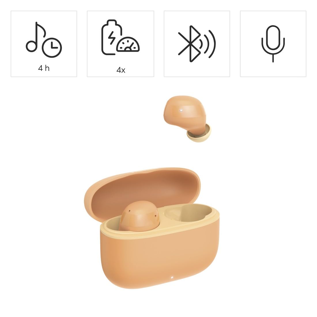HAMA Freedom Buddy II Bluetooth Wireless Earbuds White - Image 2