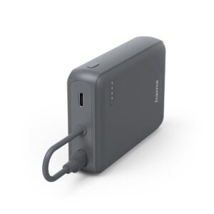 HAMA Travel Power Pack 10000mAh Portable Charger Grey