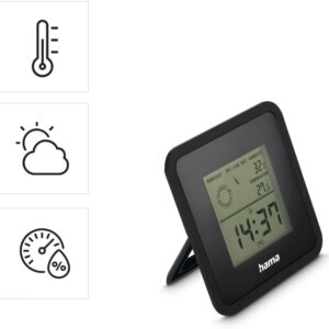 HAMA Indoor Outdoor Thermometer Tree Design 16cm Black