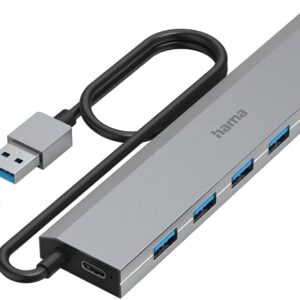 HAMA USB-C Hub Gen 2 USB-A & USB-C Silver