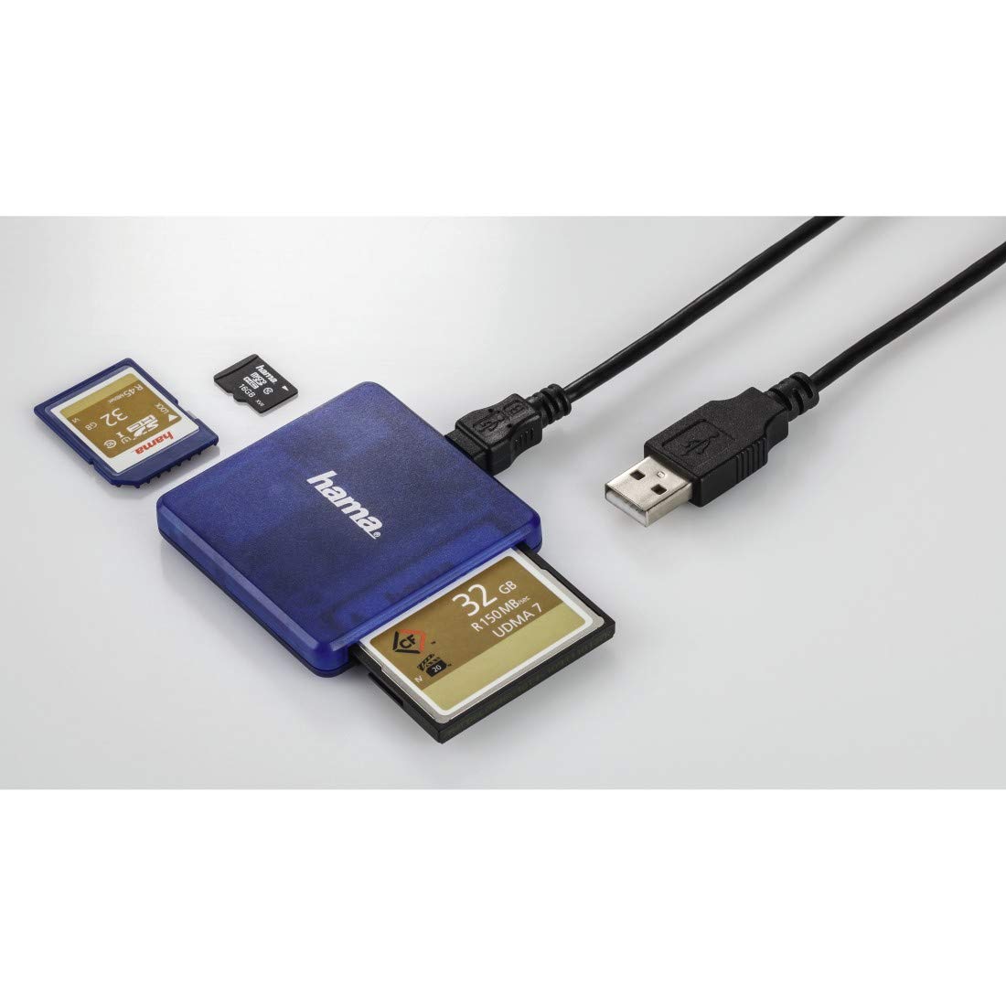 HAMA USB 2.0 Multi Card Reader SD/MicroSD/CF - Image 3
