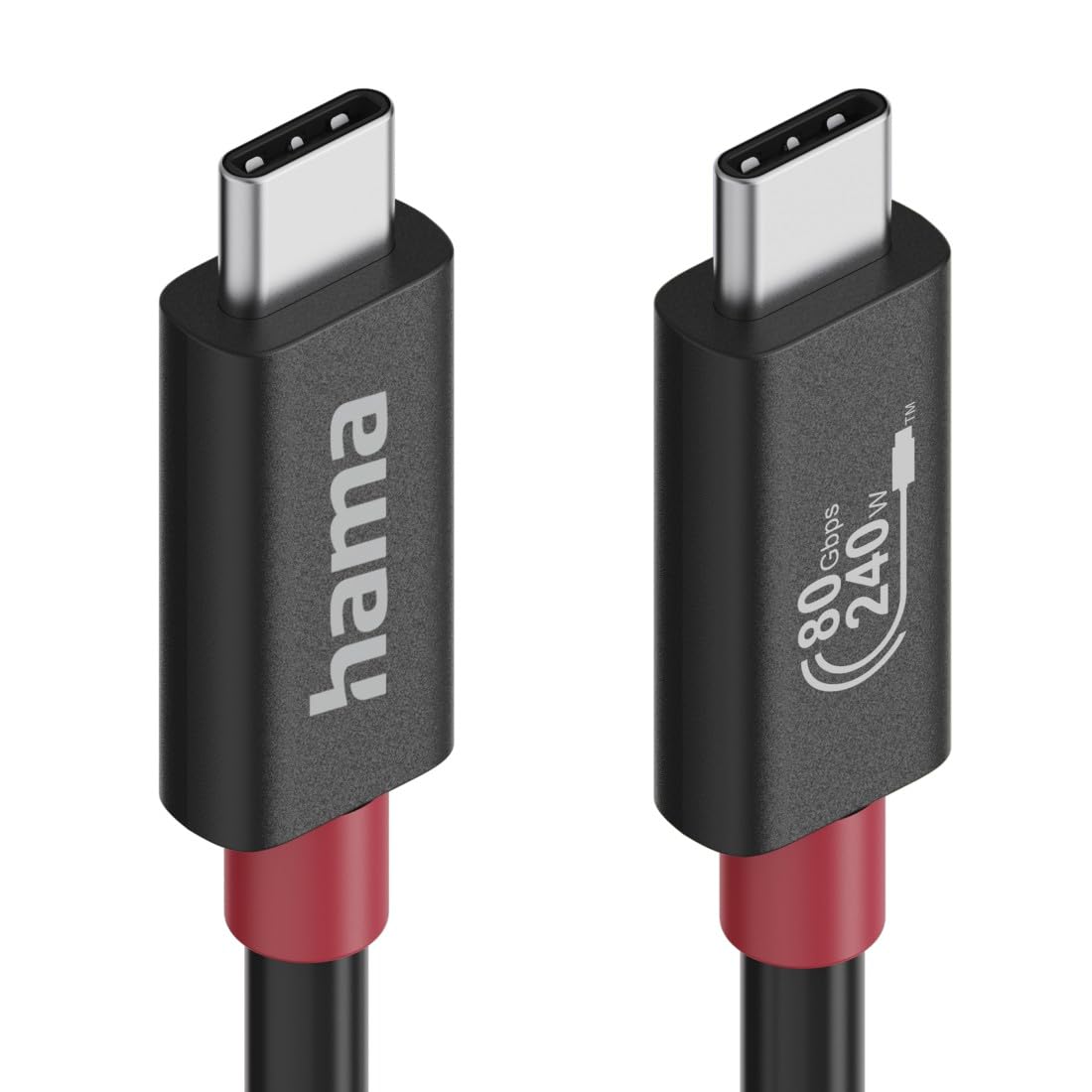 HAMA USB-C Cable Gen 4 240W 1M Black - Image 3