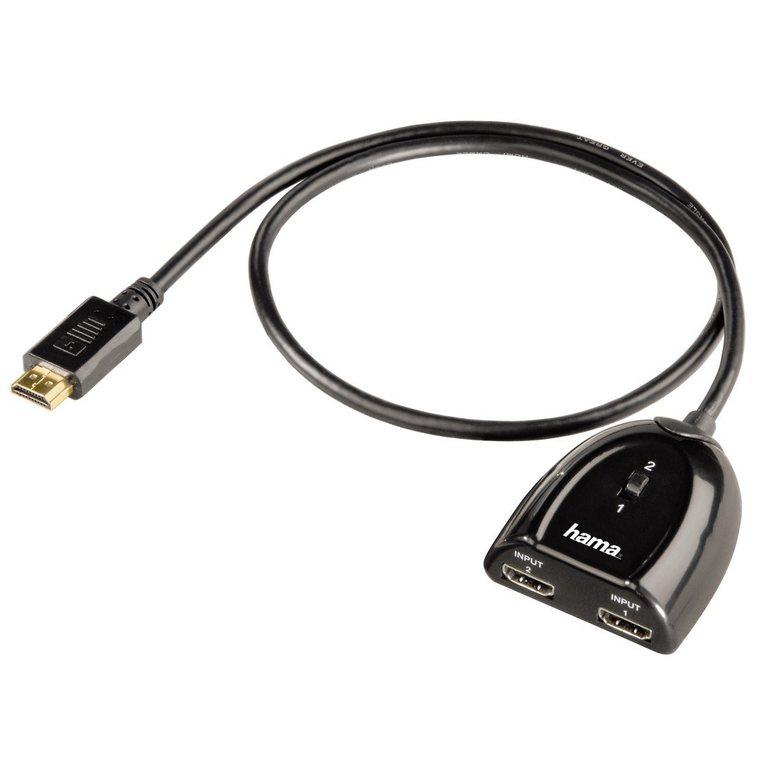 HAMA 4K HDMI 2x1 Toggle Switch Black - Image 2